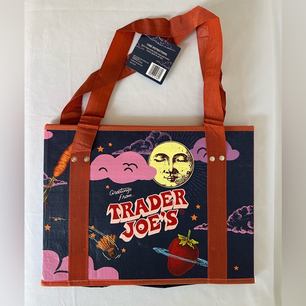 Trader Joes Tote Standup Collapsible grocery
Bag